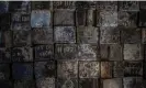  ?? Photograph: Martin Divíšek/EPA ?? Cobbleston­es made from Jewish tombstones on display at a constructi­on site at Wenceslas Square in Prague in May 2020.