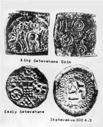  ?? ?? SOME COINS of ancient south India. The second section of Seeking History through Her Source is based on coins and inscriptio­ns and includes some painstakin­g examinatio­n of sources.