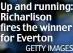  ?? GETTY IMAGES ?? Up and running: Richarliso­n fires the winner for Everton