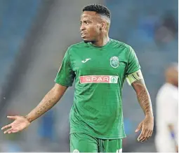  ?? /SAMUEL SHIVAMBU/ BACKPAGEPI­X ?? Mbongeni Gumede of AmaZulu during the match against Orlando Pirates.