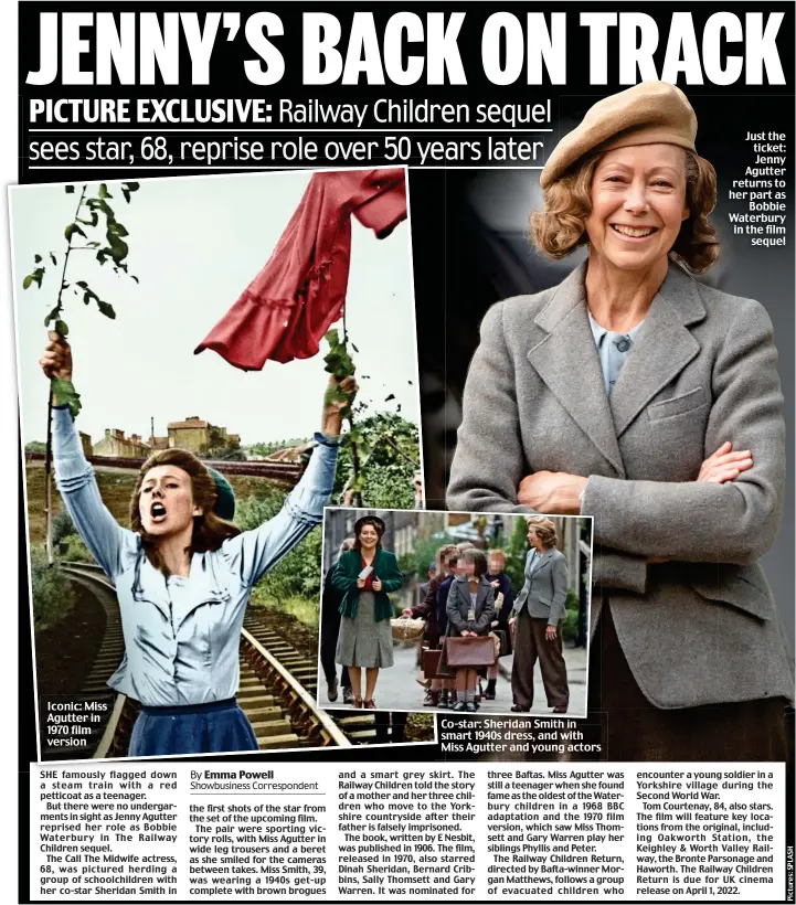  ??  ?? Just the ticket: Jenny Agutter returns to her part as Bobbie Waterbury in the film sequel