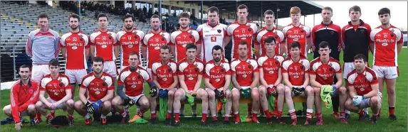  ?? Photo by Michelle Cooper Galvin ?? The Rathmore team that was defeated by Dr Crokes in the East Kerry O’Donoghue Cup semi-final at Fitzgerald Stadium, Killarney.