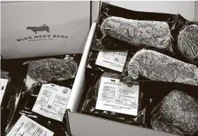  ??  ?? Blue Nest Beef is a direct-to-consumer delivery company that focuses on urban consumers seeking a high-quality product. Prices start at $179 for a sample package.