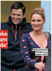  ??  ?? Sam and Mark Wright on a date in 2011