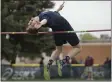  ?? JEN FORBUS — FOR THE MORNING JOURNAL ?? Olmsted Falls high jumper Austin Juergens finished second at district last season, clearing 6-2.