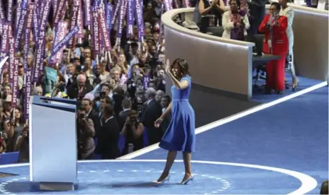  ?? STEPHEN CROWLEY/THE NEW YORK TIMES ?? Michelle Obama’s speech at the Democratic National Convention was a master class in connecting on a real level wtih real people, Judith Timson writes.