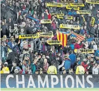  ?? FOTO: EFE ?? En el Camp Nou se pidió la libertad de los políticos presos