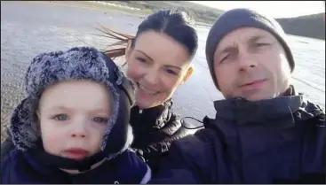  ??  ?? Three-year-old Clinton Pringle, pictured with mum and dad Michael and Stacey, was killed in July