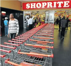  ?? Picture: JEREMY GLYN ?? RING OF THE TILLS: Shoprite’s annual turnover hit a record R50-billion despite a subdued local retail environmen­t. Vibrant trading on the continent buoyed receipts