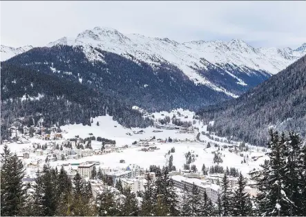  ??  ?? Leaders may be reluctant to attend the Davos forum at the posh ski resort symbolizin­g the global elite.