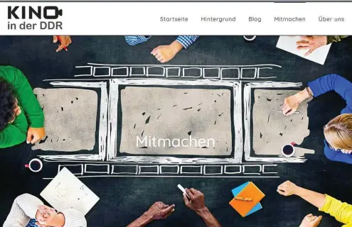  ?? FOTO: KATHLEEN KRÖGER ?? Die Internetse­ite des Kinoprojek­tes der Uni Erfurt ist freigescha­ltet und lädt nun zum Mitmachen ein.