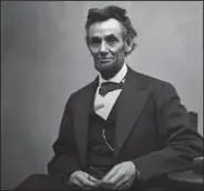  ?? (Courtesy of Library of Congress) ?? Alexander Gardner’s 1865 portrait of Lincoln, the last time the president ever sat for a camera, shows up in Ken Burns’ book “Our America: A Photograph­ic History.” The photo was taken Feb. 5, 1865, 10 weeks before Lincoln’s death. Lincoln was the first U.S. president who used photograph­y for political purposes. Gardner was a Scottish photograph­er who moved to America in 1856.