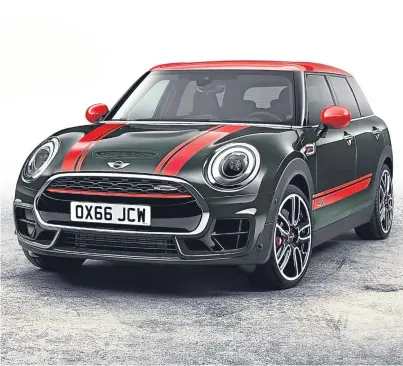  ??  ?? Mini’s John Cooper Works Clubman combines the firm’s most powerful engine and one of its more practical body styles,