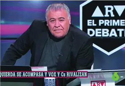  ??  ?? Antonio García Ferreras y «Al rojo vivo» fueron lo más visto por los españoles interesado­s en el debate electoral