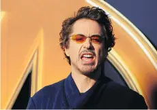  ?? THE ASSOCIATED PRESS ?? Robert Downey Jr. was among a herd of stars lassoed to appear at a glittering news conference, though few of them had much to say about Avengers: Infinity War.