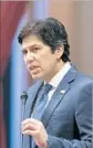  ?? Rich Pedroncell­i AP ?? SENATE leader Kevin de León is backed by 31% of voters, a poll found.