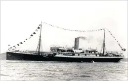  ??  ?? The SS Mendi, which sank in 1917 off the Isle of Wight in the UK, killing about 600 members of the South African Native Labour Corps. They were on their way to France to assist in World War I.