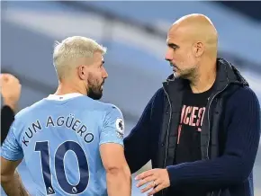  ??  ?? MINOR ROLE: Guardiola has been without Aguero for most of the season