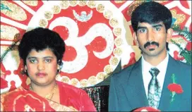  ??  ?? Monika Manilall and her husband Sunesh in happier times.