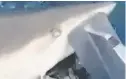  ?? ?? A shark attacks the boat's motor. Picture: 9News