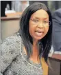  ??  ?? CONCERNED: Gauteng Health MEC Qedani Mahlangu wants health- care workers protected.