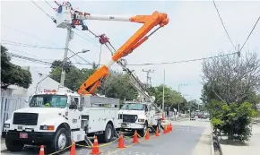  ?? ARCHIVO EL HERALDO ?? Cuadrillas de Electricar­ibe adelantand­o trabajos de mantenimie­nto de redes.