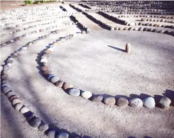  ??  ?? An example of the meditative stone labyrinth that Journey to Hope and Ponderosa Connection are hoping to create. (Getty Images)