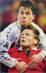  ??  ?? Teddy Sheringham can’t get the better of him