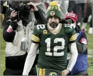  ?? ASSOCIATED PRESS FILE PHOTO ?? Green Bay Packers president/ceo Mark Murphy remains hopeful three-time NFL MVP quarterbac­k Aaron Rodgers will play for the team this season, but does not know whether Rodgers will attend the start of training camp.