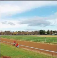  ??  ?? The historic Oklahoma Training Track on Monday, the first day of training before the upcoming 2017 Saratoga Racing Meet.