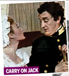  ?? ?? CARRY ON JACK Natural comic genius: With Juliet Mills in a slapstick Carry On film