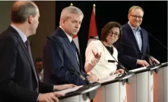  ?? JUSTIN TANG/THE CANADIAN PRESS ?? The NDP leadership candidates are hardly setting the country on fire but for students of Canadian politics they represent a huge shift, even if it is happening largely under the radar, Tim Harper writes.