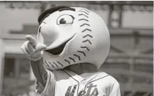  ?? Thomas Levinson / MLB Photos via Getty Images ?? With a new person inside, New York’s beloved mascot Mr. Met returned to Citi Field following Wednesday’s obscene gesture.