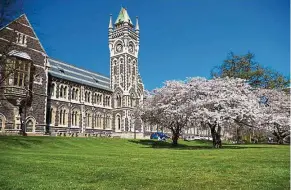  ??  ?? the clocktower in the university of Otago campus.