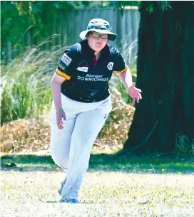  ??  ?? Cadence Walker fields for her side in a match that saw her take five wickets for Longwarry to help them to victory.