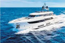  ?? FERRETTI GROUP/COURTESY ?? Ferretti Group CEO Alberto Galassi said his company sold 10 Navetta 33 yachts last year. Each 108-foot, four-deck yacht cost $12.5 million.