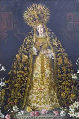  ?? Foto: César López Haldón. ?? Emulando esta pintura lucirá la Virgen el día de su coronación canónica.