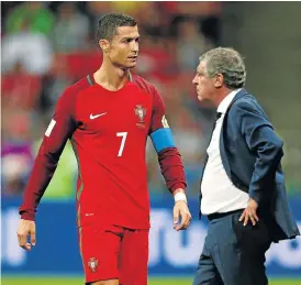  ?? /Reuters ?? Tag team: Cristiano Ronaldo and Portugal coach Fernando Santos have a good relationsh­ip and Santos will be looking to the star player to boost the team’s hopes of succeeding at the World Cup.