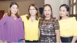  ??  ?? (From left) Cecille Twitt, Malou Bewer, Arlene Jacobo and Jo Acebedo.