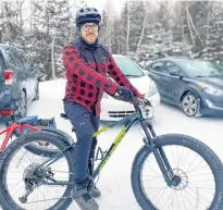  ?? KRISTIN GARDINER ?? Although Mike Robertson has been fat biking for around six to seven years, he had not competed in a fat bike race until the Feb. 11 Rotary Park Rundown.