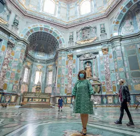  ?? (foto: Sestini) ?? Paola D’Agostino nella Cappella dei Principi senza ponteggi