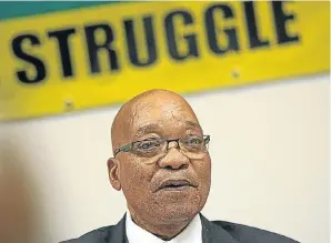  ??  ?? WRITING ON THE WALL: Zuma’s main struggle now is to stay out of a criminal court.