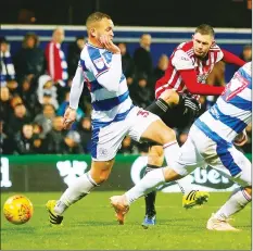  ??  ?? GOAL Brentford’s Defender Henrik Dalsgaard scores