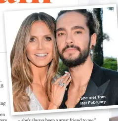  ??  ?? She met Tom last February