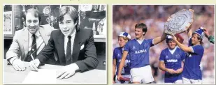  ??  ?? WRITE STUFF Heath signed for Everton in 1982 and they won the Charity Shield in 1984