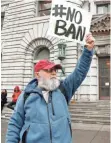  ?? JOHN G. MABANGLO, EPA ?? A protester stands vigil outside the U.S. Court of Appeals for the 9th Circuit in San Francisco.