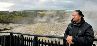  ??  ?? There’s a twinkle in Adrian Tihema’s eyes as he describes Hells Gate / Tikitere’s stark beauty.