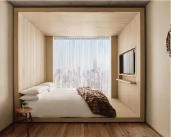  ??  ?? Legendary hotelier Ian Schrager (ƭƨʃ ƥƞɵƭ) wants to redefine the concept of luxury with the new Public hotel. ƚƛƨưƞ: Schrager likens the hotel’s guest rooms, designed by Herzog & de Meuron, to cabins on a yacht. ƭƨʃ ƫƣơơƭ: He describes the hotel’s...