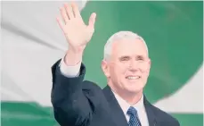  ?? /EFE ?? El vicepresid­ente Pence ha sido el primero en asistir a la marcha pro vida en Washington.