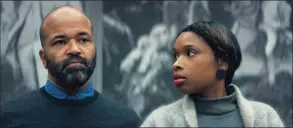  ?? Associated Press ?? This image released by Netflix shows Jeffrey Wright, left, and Jennifer Hudson in a scene from “Monster.”